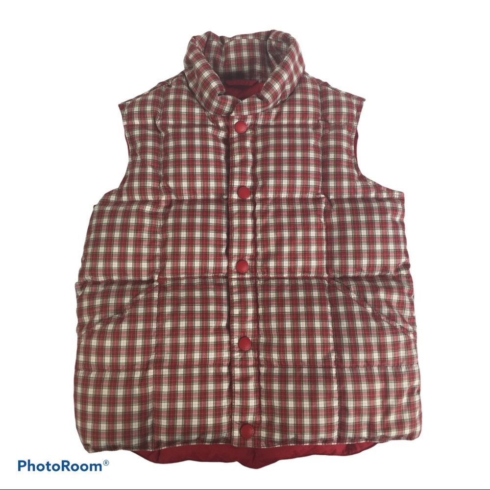 Lands End Down Filled Puffer Vest Boy Size 5-6 Medium